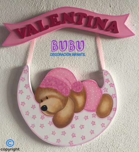 Nombre en pared madera