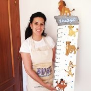 Preciosos medidores decorativos para pared para decoración de habitaciones infantiles. personalizados en madera con tus diseños favoritos. medidores de altura para pared para niñas