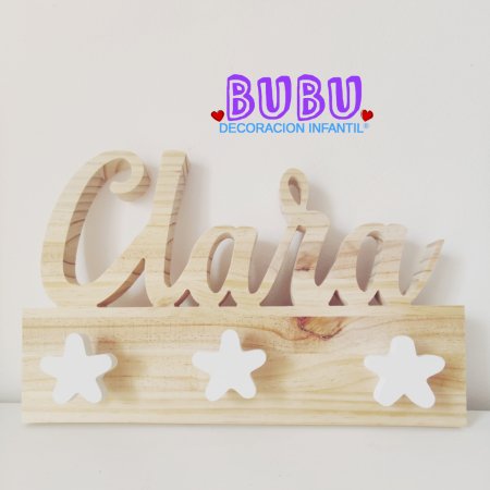 Percheros infantiles personalizados con nombre y bonitos diseños para decoración de habitación infantil. PERCHEROS INFANTILES PARA PARED en madera natural de pino PERCHEROS PARA HABITACIONES INFANTILES DECORACION PERCHEROS PARA HABITACIONES INFANTILES DECORACION
