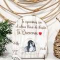 Marco para ecografía con frase personalizada y manitos de familia con nombres